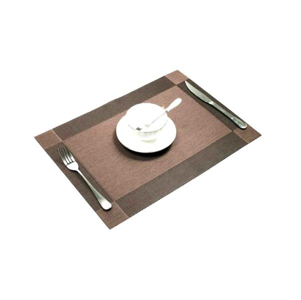 Imagem de Kit 6 Peças Jogo Americano Mesa Jantar Pvc - Marrom