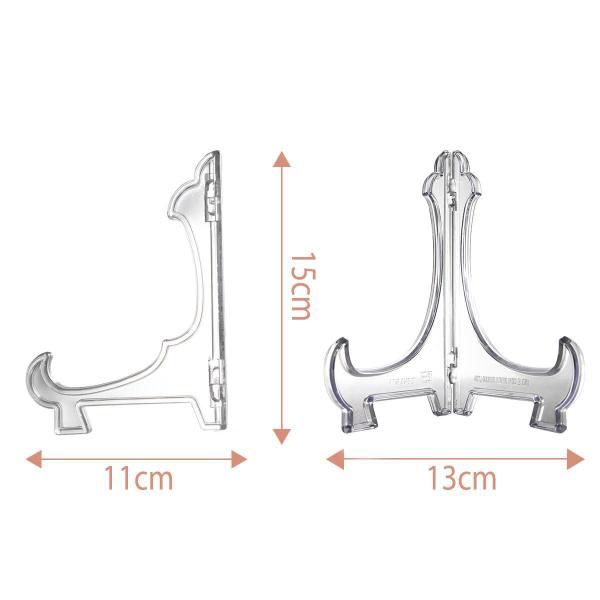 Imagem de Kit 6 Peças Suporte Para Pratos Acrílico Transparente 15Cm