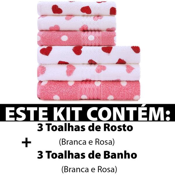 Imagem de Kit 6 peças Toalha Banho + Rosto Infantil Estampada100% Algodão Felpuda Prisma - Dohler - Emcompre