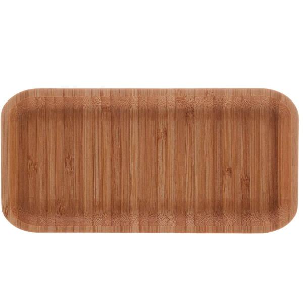 Imagem de Kit 6 Petisqueiras Bandeja Retangular de Bambu 28x11cm Prato Salgados Petisco Hire Lyor