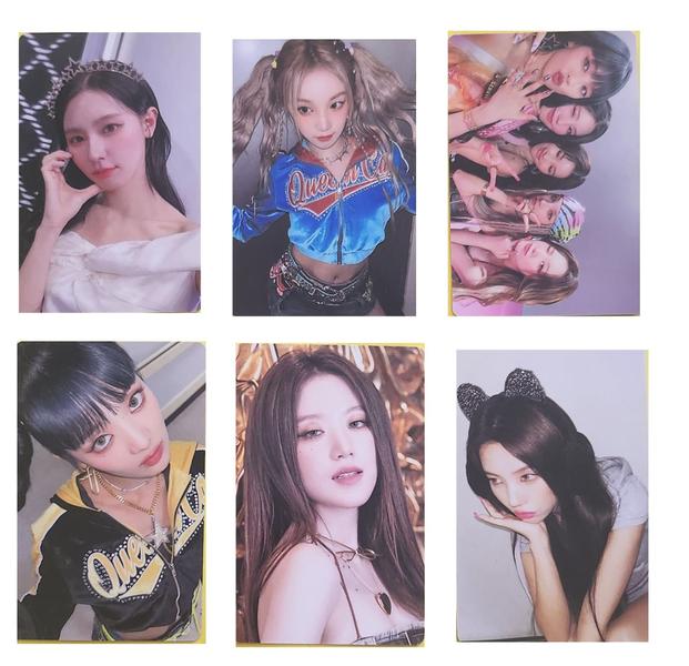 Imagem de Kit 6 Photocards (G)-Idle Idol Kpop Gidle Colecionáveis Dupla Face (8x5cm)