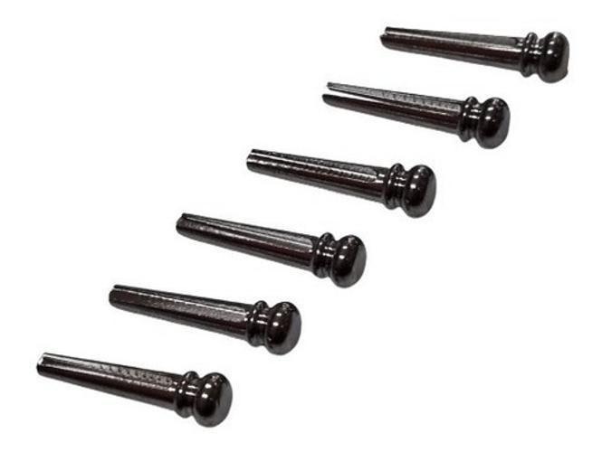 Kit 6 Pino Violão Aço Metal Cromado Ronsani Imagem de Kit 6 Pino Violão Aço Metal Cromado Ronsani