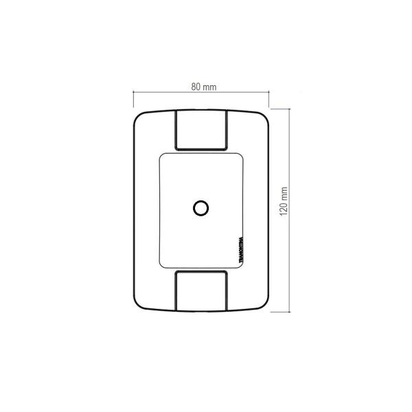 Imagem de Kit 6 Placa com 1 Furo 9,5 mm 4x2 Tramontina Aria Branca