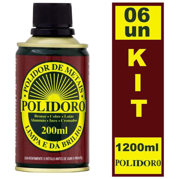 Kit 6 Polidor de Metais Limpa e dá Brilho 200ml Bronze Cobre - Etilux Imagem de Kit 6 Polidor de Metais Limpa e dá Brilho 200ml Bronze Cobre - Etilux