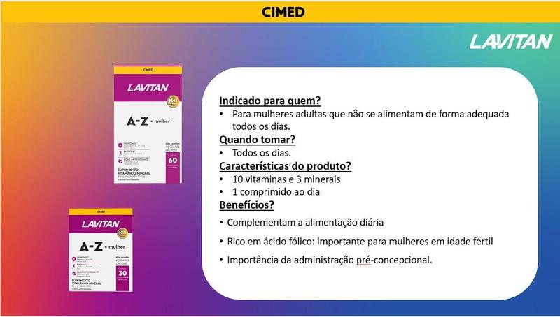 Kit 6 Polivitamínico Lavitan A-Z Mulher com 60 Comprimidos - CIMED Imagem de Kit 6 Polivitamínico Lavitan A-Z Mulher com 60 Comprimidos