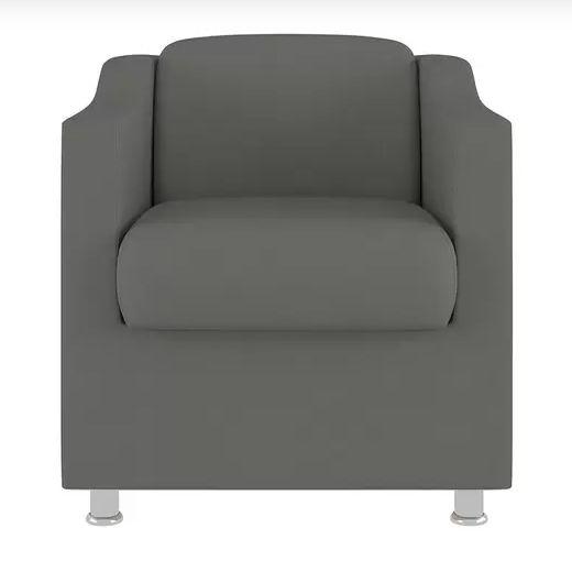 Imagem de Kit 6 Poltronas Decorativa Bia Suede Cinza - TWdecora