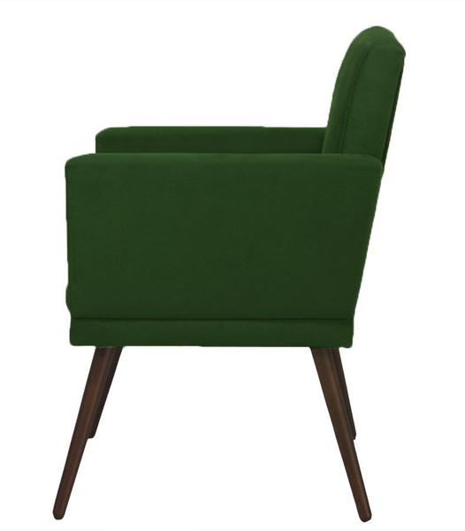 Imagem de Kit 6 Poltronas Decorativa Lari Com Base Recepção Sala Verde