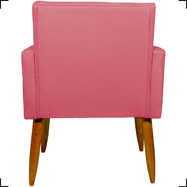 Imagem de Kit 6 Poltronas Decorativa Para Sala Nina + 3 Puff Redondo Suede Cores Pé Castanho - Clique E Decore 