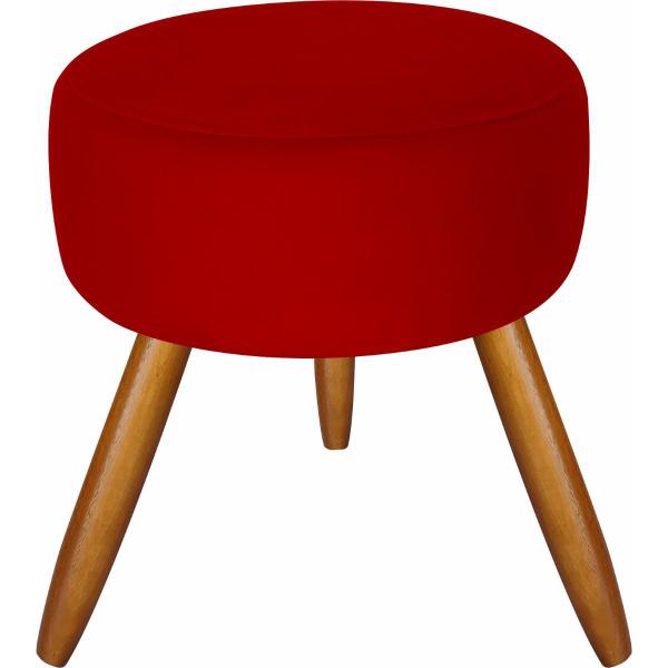 Imagem de Kit 6 Poltronas Decorativas Lara Capitonê E 5 Puffs Vermelho