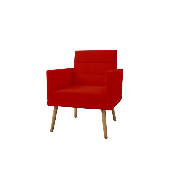 Imagem de Kit 6 Poltronas Decorativas Lux Suede Vermelho