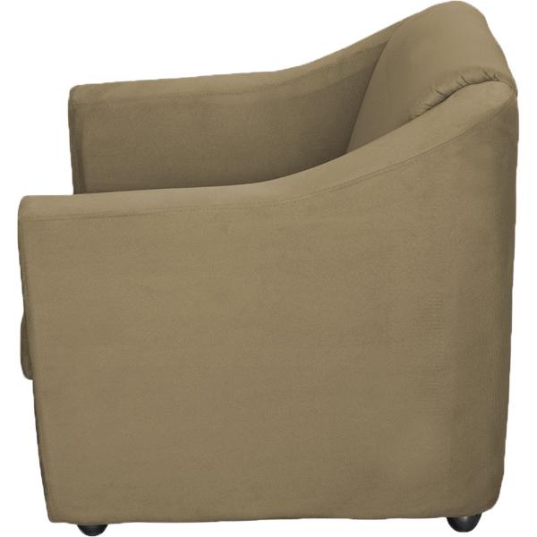 Imagem de Kit 6 Poltronas Decorativas para Sala, Recepção e Manicure Suede Cores Pé Cromado  