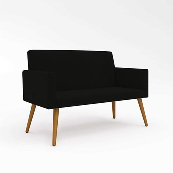 Imagem de Kit 6 Poltronas + Namoradeira Poltrona Decorativa Preto