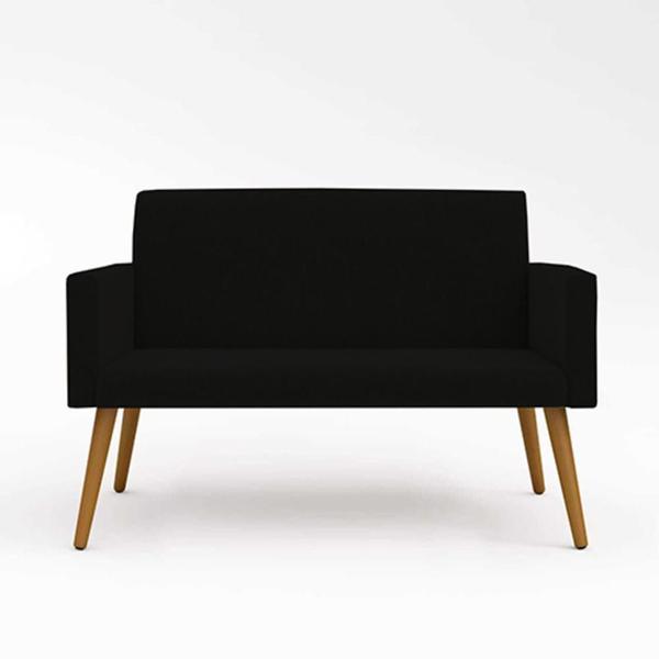 Imagem de Kit 6 Poltronas + Namoradeira Poltrona Decorativa Preto