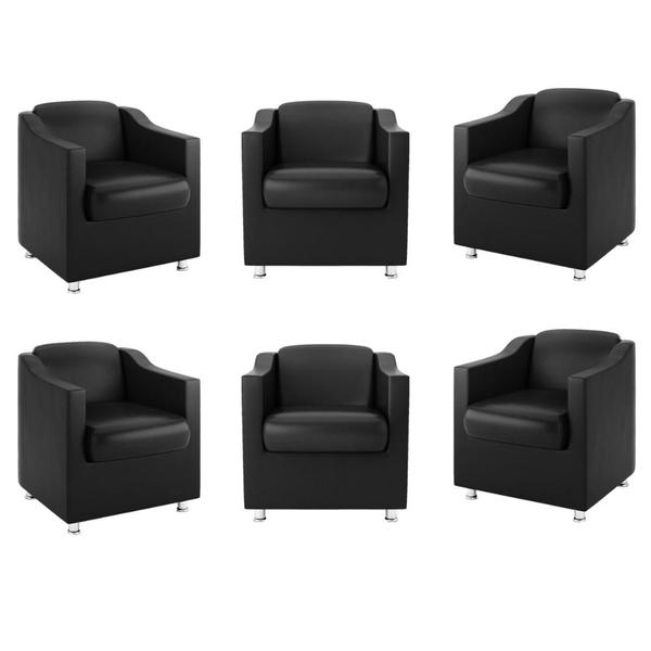 Imagem de Kit 6 Poltronas para Recepção Clínica - Balaqui Decor