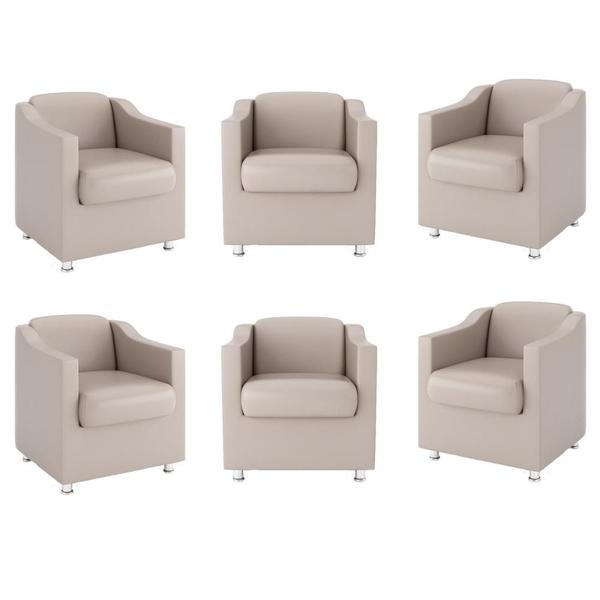 Imagem de Kit 6 Poltronas para Recepção Clínica - Balaqui Decor