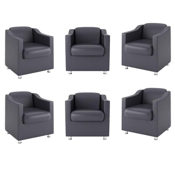 Imagem de Kit 6 Poltronas para Salão Recepção  Balaqui Decor