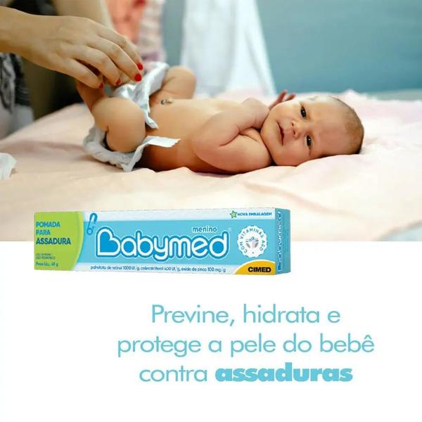 Imagem de Kit 6 Pomada Para Assaduras Babymed Azul 45g - Cimed