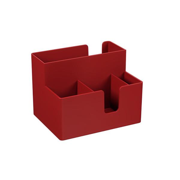 Imagem de Kit 6 Porta Guardanapo e Sachês 14 x 10,6 x 9,4 cm Vermelho Coza