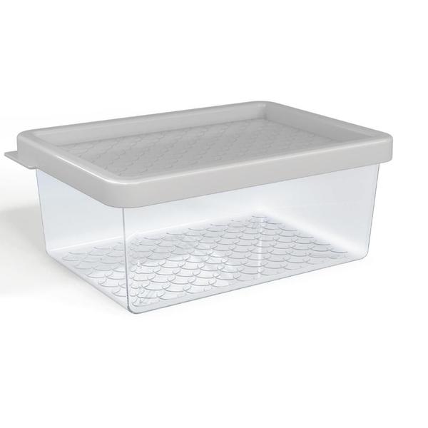 Imagem de Kit 6 Pote Organizador Multiuso P 0,6L Transparente Plástico Cozinha Geladeira