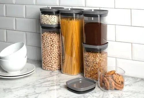 Kit 6 Potes Herméticos Porta Alimentos Mantimentos Com Tampa - OU Imagem de Kit 6 Potes Herméticos Porta Alimentos Mantimentos Com Tampa