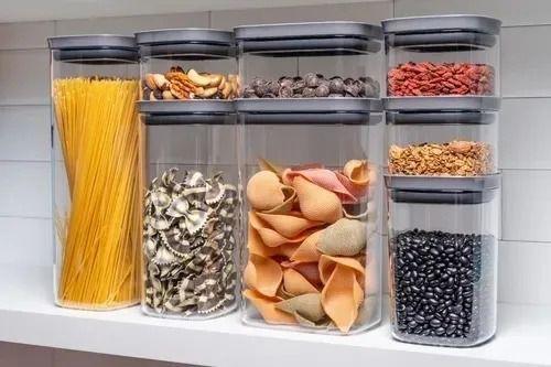 Kit 6 Potes Herméticos Porta Alimentos Mantimentos Com Tampa - OU Imagem de Kit 6 Potes Herméticos Porta Alimentos Mantimentos Com Tampa