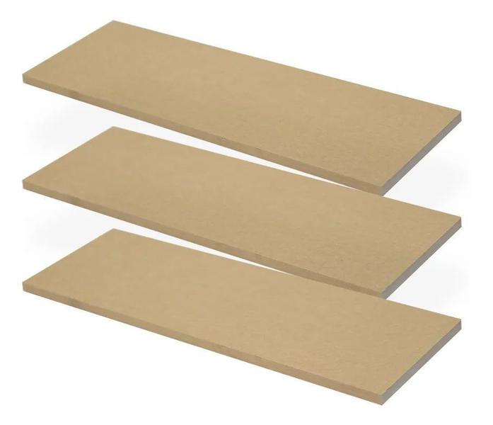 Imagem de Kit 6 Prateleiras Mdf Cru 60x20 Cms Sem  Suporte