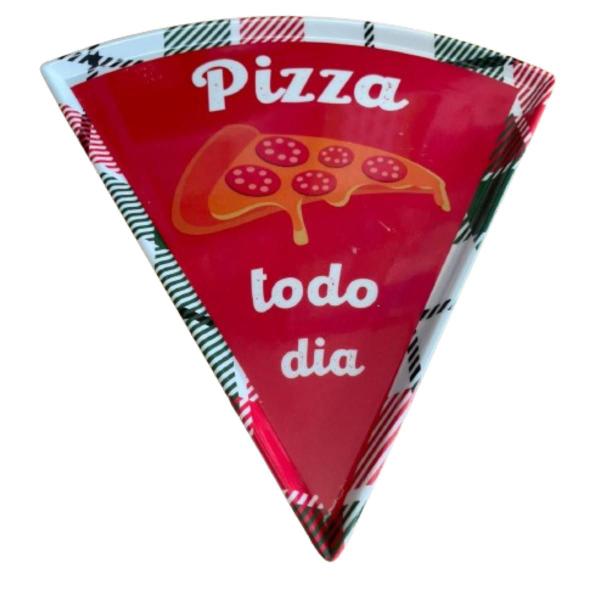 Imagem de Kit 6 Pratos de Pizza 22cm Triangular Melamina