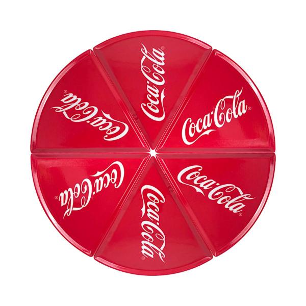 Imagem de Kit 6 Pratos Pizza Coca Cola De Melamina 22cm - Vermelho