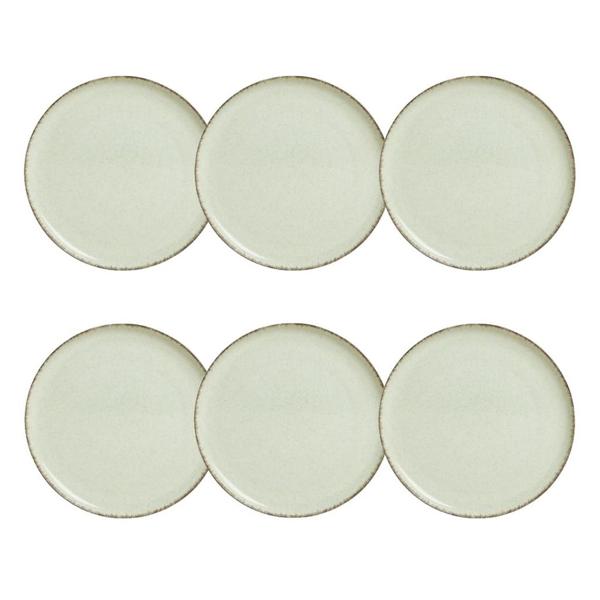 Imagem de Kit 6 Pratos Rasos Moderno 100% Porcelana 27 cm