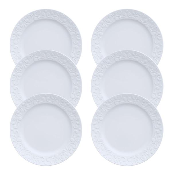 Imagem de Kit 6 Pratos Sobremesa Lanche Tassel Porcelana Germer