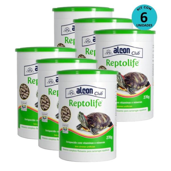 Imagem de Kit 6 Ração Alcon Club Reptolife 270g