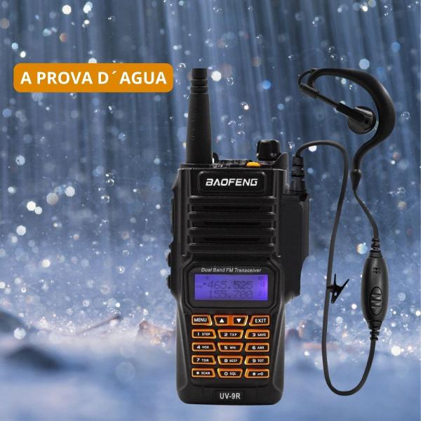 Imagem de Kit 6 Radio Comunicador Walk Talk Baofeng UV9R Longo Alcance Dual Band a Prova dágua 10w