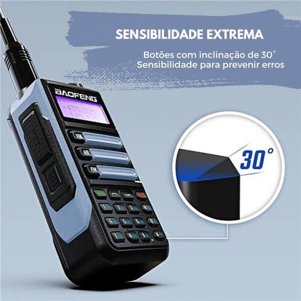 Imagem de Kit 6 Radios Comunicador Baofeng UV16 Walk Talk Longo Alcance Dual Band a Prova dágua