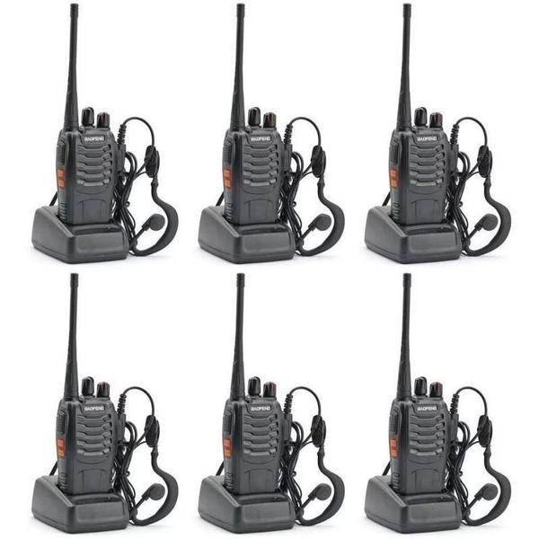 Imagem de Kit 6 Rádios Comunicador Walk Talk Baofeng - Bf - 777s