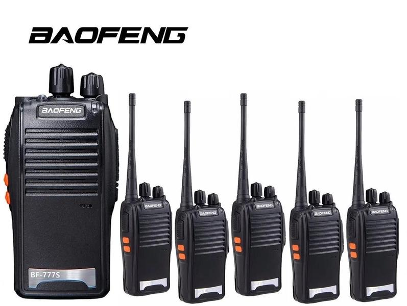 Imagem de Kit 6 rádios comunicadores baofeng 777s uhf 16 canais 