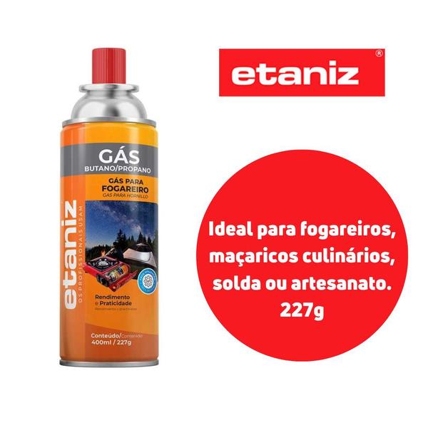 Imagem de Kit 6 Refil para Maçaricos e Fogareiros Etaniz 400ml/227g