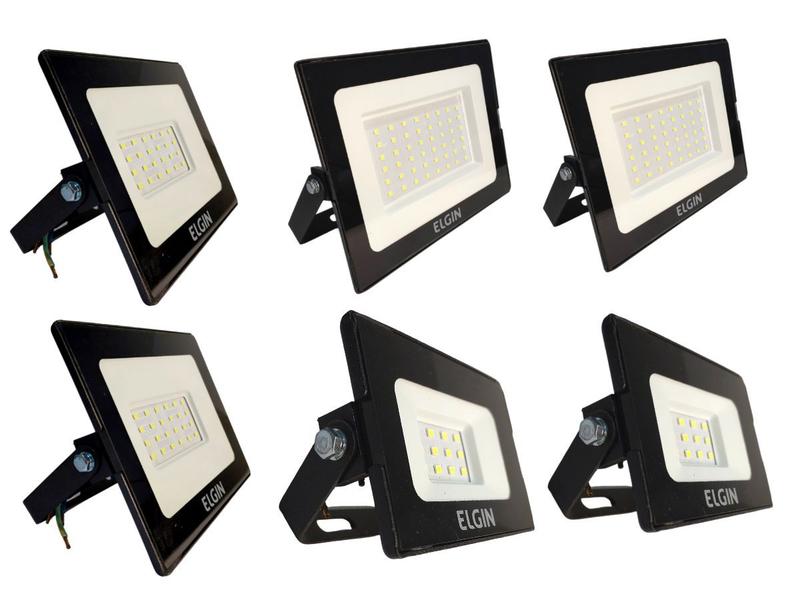 Imagem de Kit 6 Refletor Led de 10W, 30W e 50W Bivolt 6500K- 2 De cada