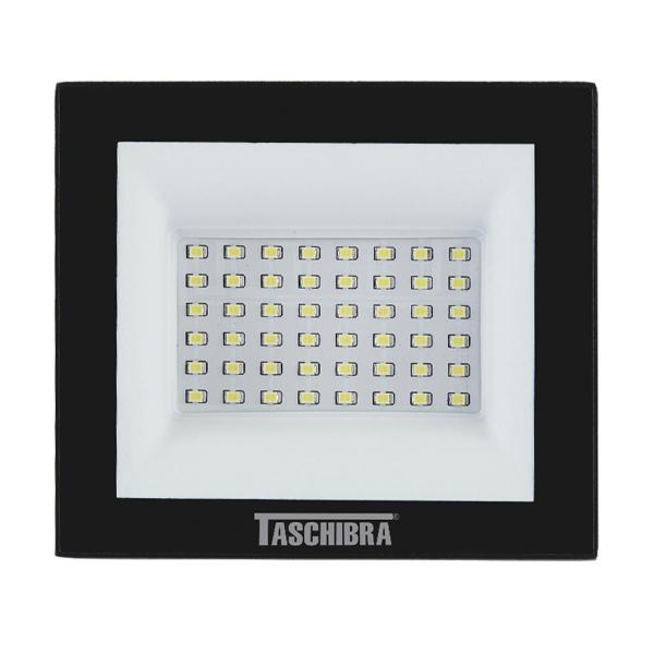 Imagem de Kit 6 Refletores Taschibra Led TR Slim 30W 6500K Preto Bivolt