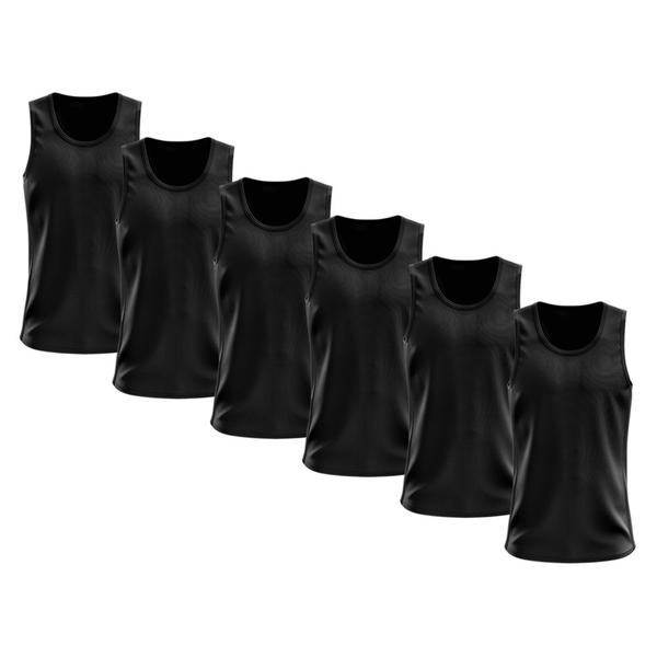 Kit 6 Regatas Masculina Lisa Básica Dry Academia Treino Esporte Camisa Camiseta Blusa Esportiva Corrida Bike - DF Imagem de Kit 6 Regatas Masculina Lisa Básica Dry Academia Treino Esporte Camisa Camiseta Blusa Esportiva Corrida Bike