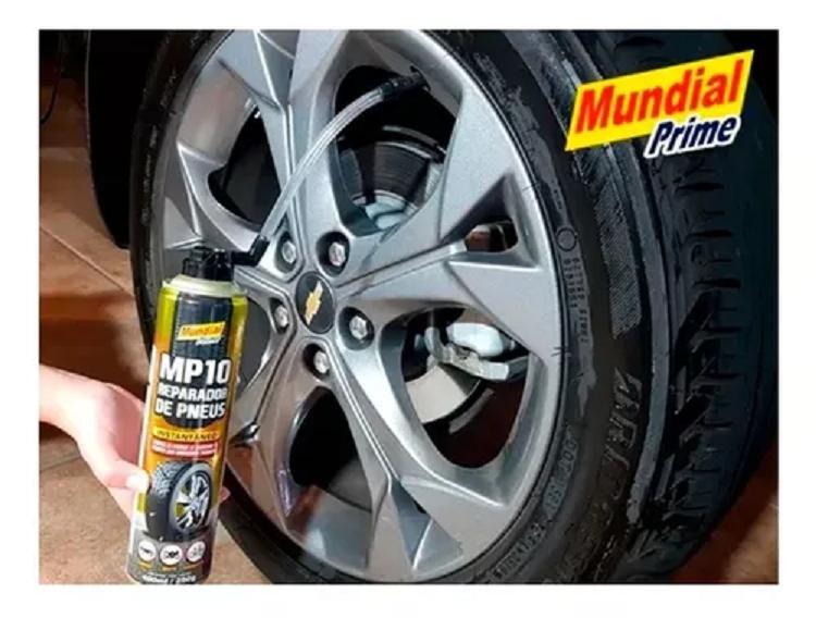 Imagem de Kit 6 reparador de pneu furo instantâneo 400ml carro bike moto mundial prime