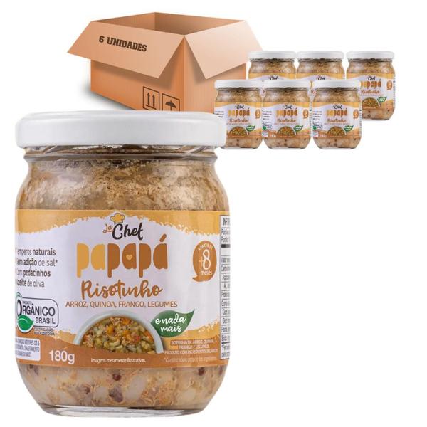 Kit 6 Risotinho Orgânico Papapá Arroz Quinoa Frango Leg 180G Imagem de Kit 6 Risotinho Orgânico Papapá Arroz Quinoa Frango Leg 180G