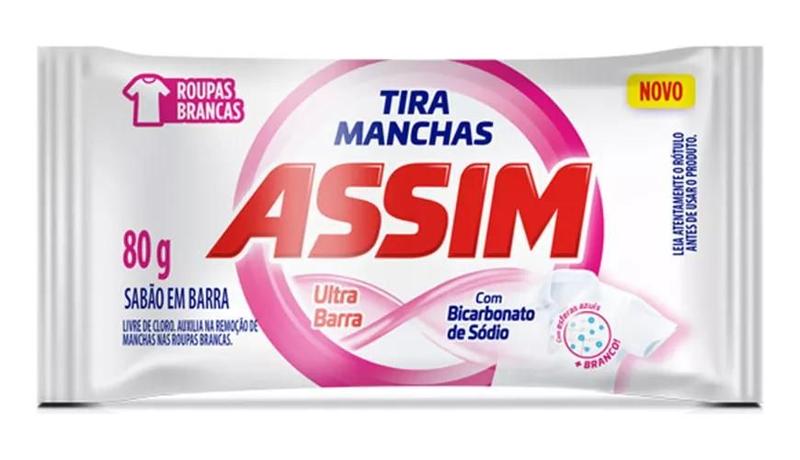 Kit 6 Sabão em Barra Assim Roupa Brancas 80g Limpeza Pratica Imagem de Kit 6 Sabão em Barra Assim Roupa Brancas 80g Limpeza Pratica