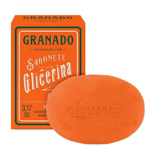 Imagem de Kit 6 Sabonete Barra Granado Glicerina Extrato Amêndoa 90g