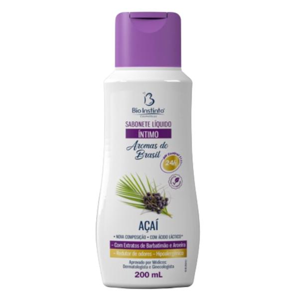 Imagem de Kit 6 Sabonete Líquido Íntimo Açaí 200Ml - Bio Instinto