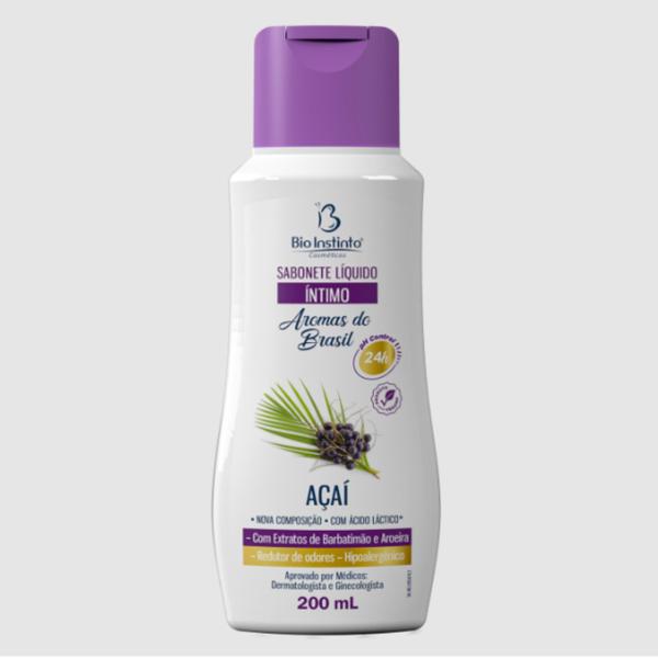 Kit 6 Sabonete Líquido Íntimo Açaí 200Ml - Bio Instinto Imagem de Kit 6 Sabonete Líquido Íntimo Açaí 200Ml - Bio Instinto