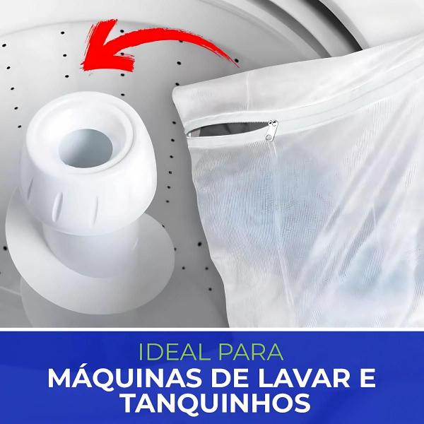 Imagem de Kit 6 Sacos Proteção Para Lavar Roupa com Ziper Pequeno 