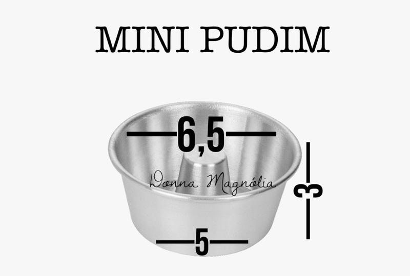 Imagem de Kit 6 (SEIS) forma Forminha Assadeira MINI PUDIM Quindim G61