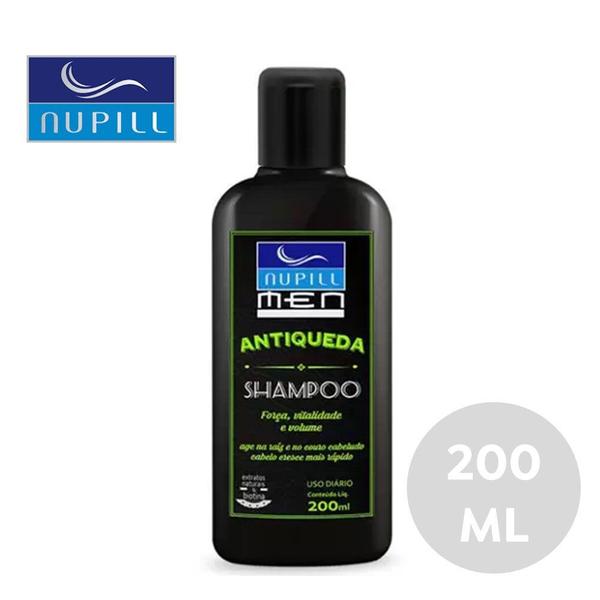 Imagem de Kit 6 Shampoo Antiqueda Masculino Nupill Força Vitalidade e Volume 200ml