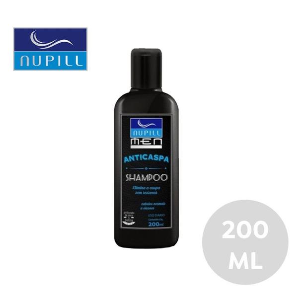 Imagem de Kit 6 Shampoos Anticaspa Anticoceira Masculino 200ml Oleoso Normais Nupill Men