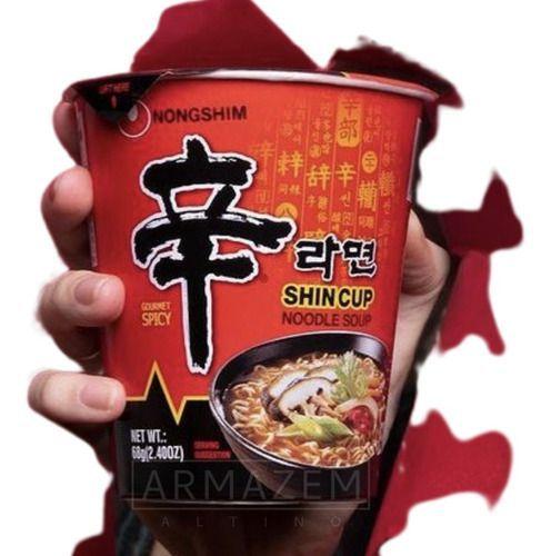Kit 6 Shin Copo Ramyun Copo Noodle 68g - Lamen Coreano Shin Cup - Nongshim Imagem de Kit 6 Shin Copo Ramyun Copo Noodle 68g - Lamen Coreano Shin Cup